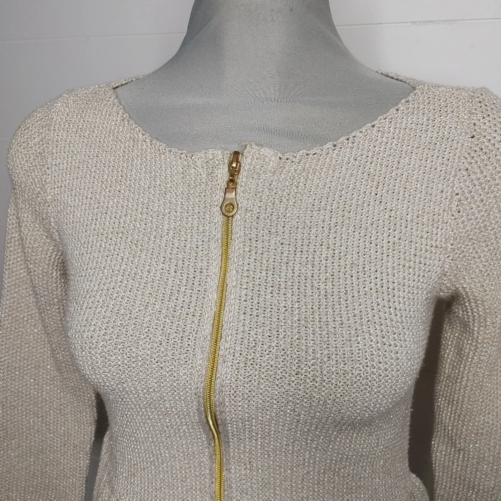 Zara sparkly peplum cardigan size S - Picture 3 of 14
